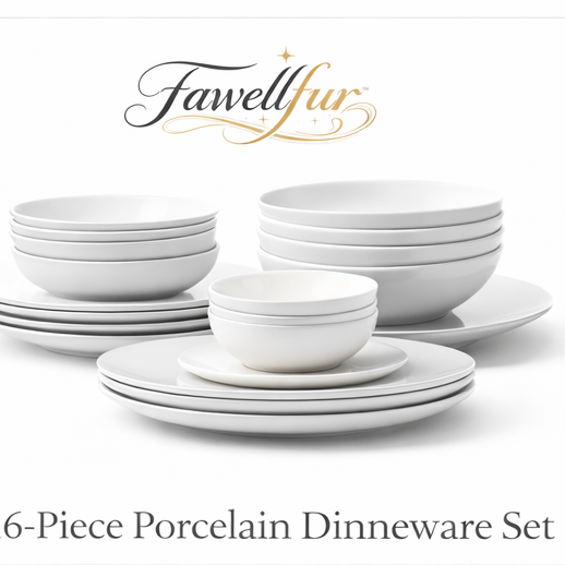 Fawellfur™ 6-Piece Porcelain Dinnerware Set