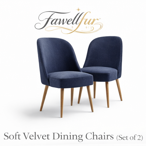 Fawellfur™ Soft Velvet Dining Chairs (Set of 2)